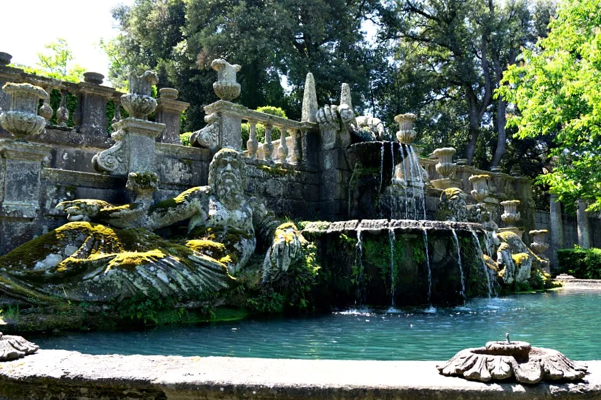 Elaborate Nautically Themed Fountain in the Villa Lante - Bagnaia, Viterbo Italy